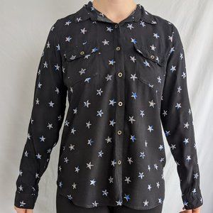 🎶 SO Juniors Black with Stars Button Down Top
